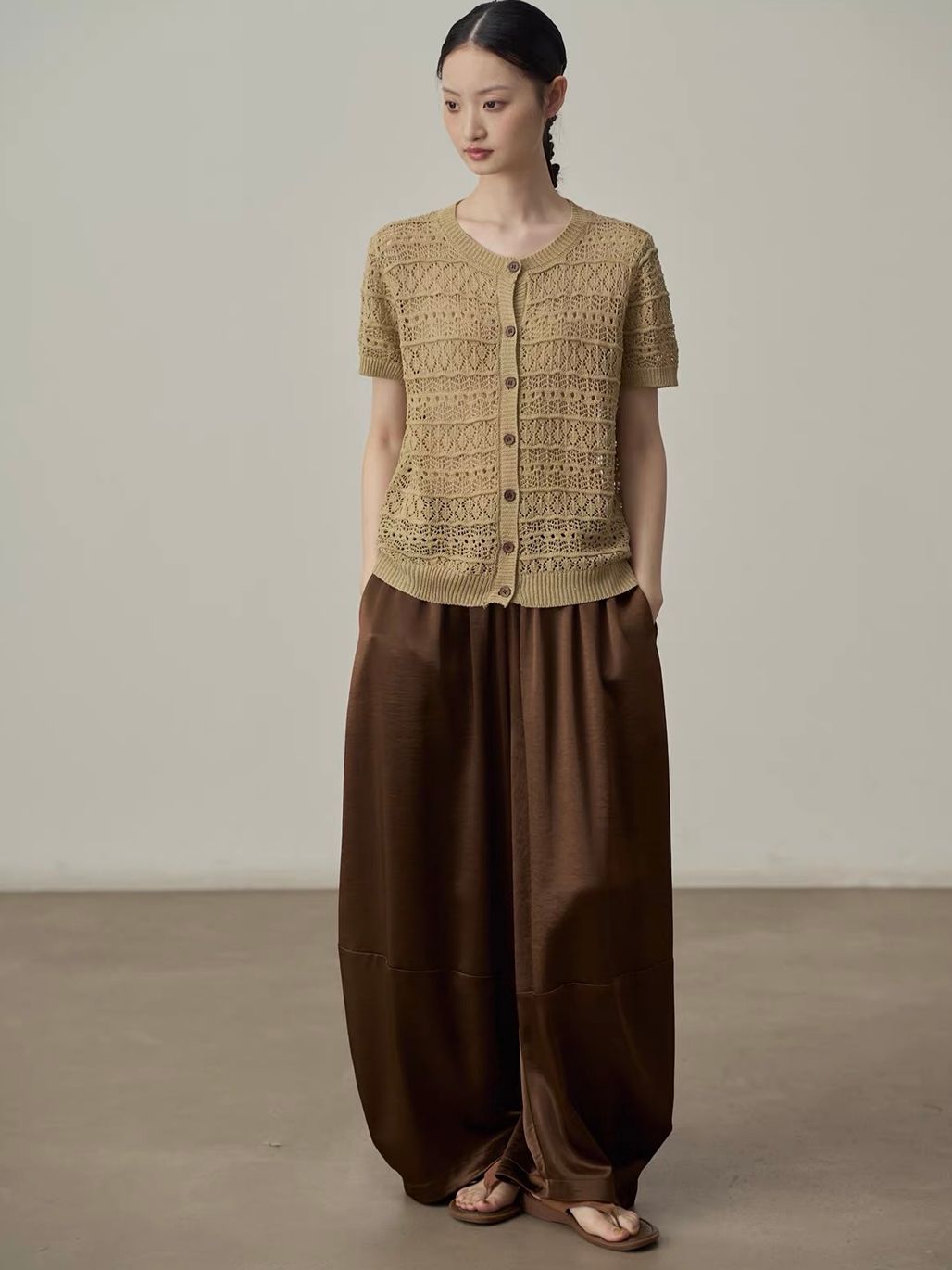 Yan Bang Draped Balloon-Leg Pants