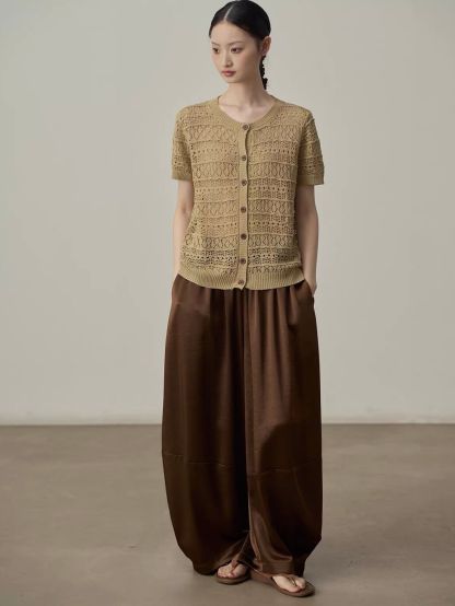 Yan Bang Draped Balloon-Leg Pants