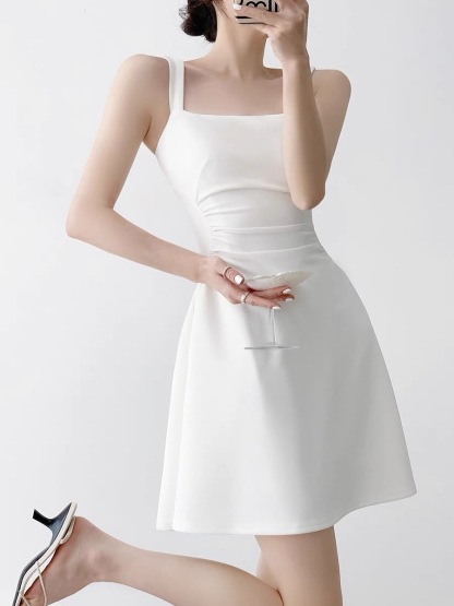 Carmen Flare Mini Dress-The Black Bow-