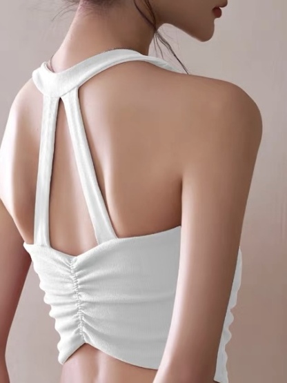 Betty Strappy Ruched Back Padded Top