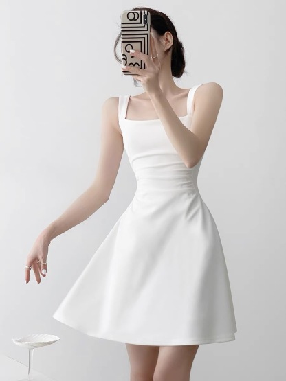 Carmen Flare Mini Dress-The Black Bow-
