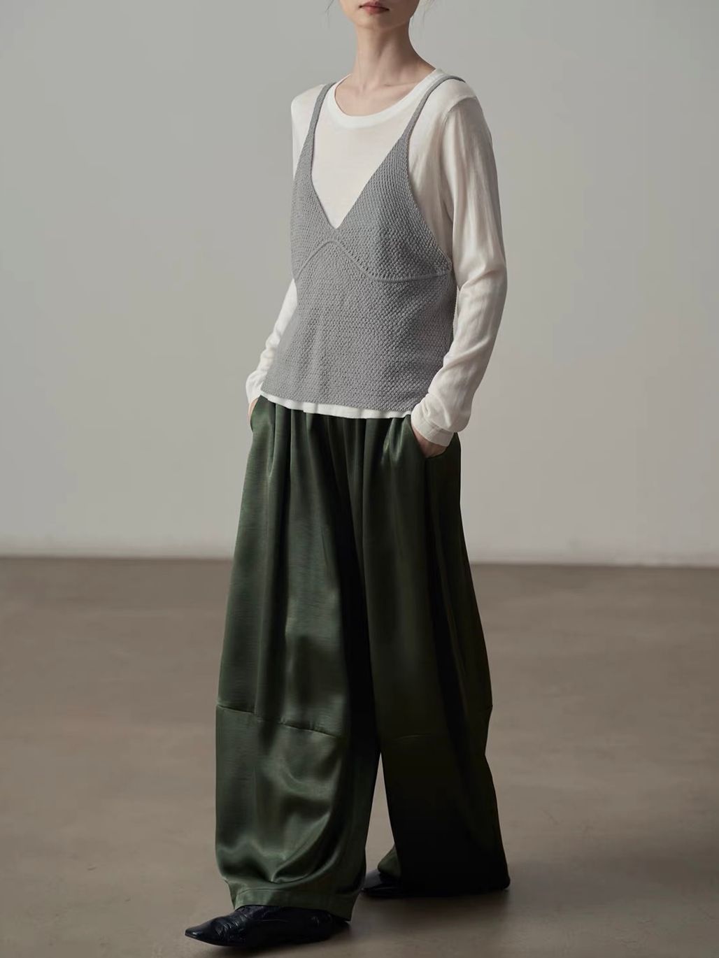 Yan Bang Draped Balloon-Leg Pants