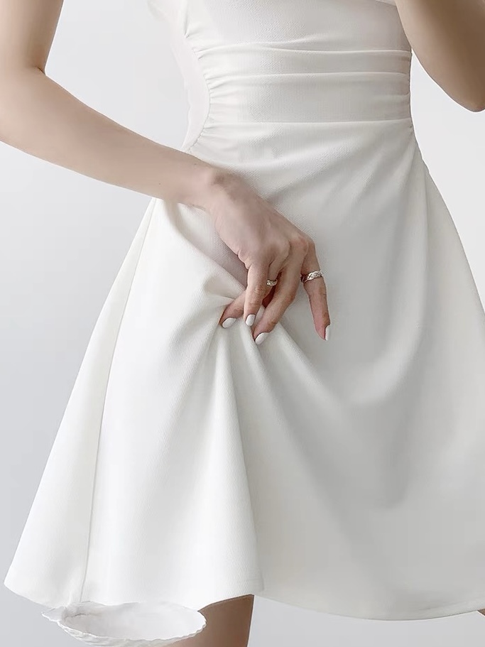 Carmen Flare Mini Dress-The Black Bow-