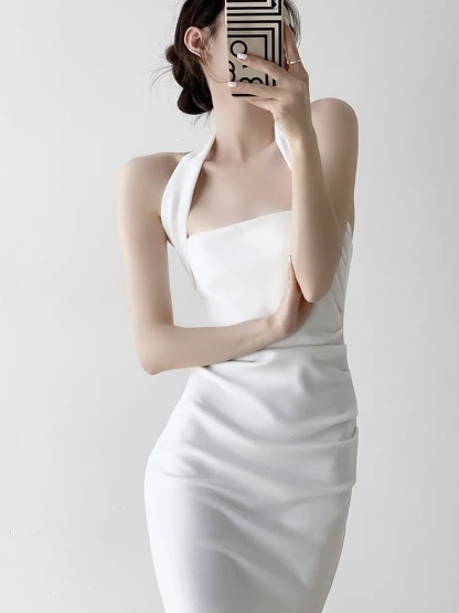 Celine Halter Neck Bodycon Dress-The Black Bow-
