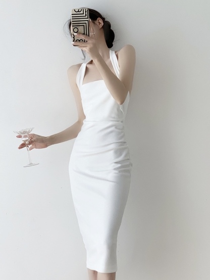 Celine Halter Neck Bodycon Dress-The Black Bow-
