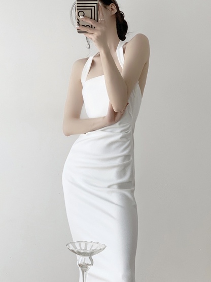 Celine Halter Neck Bodycon Dress-The Black Bow-