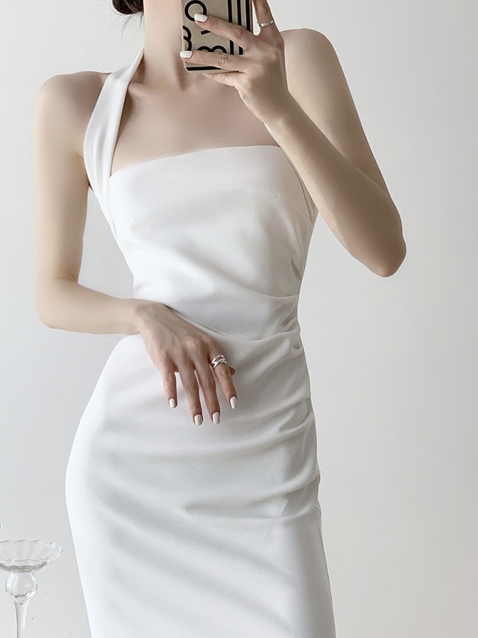 Celine Halter Neck Bodycon Dress-The Black Bow-
