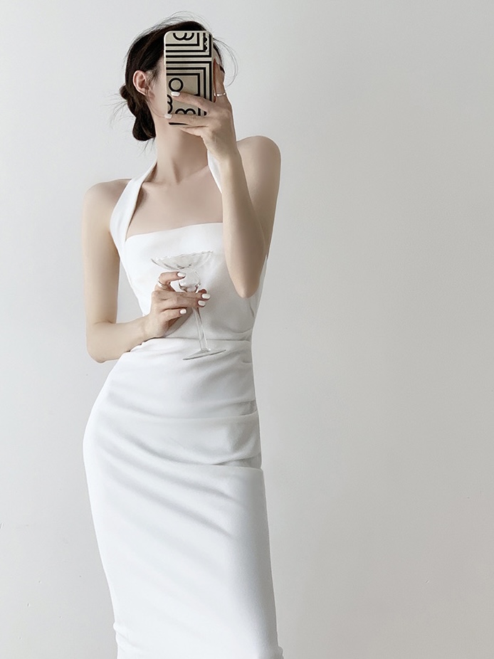 Celine Halter Neck Bodycon Dress-The Black Bow-