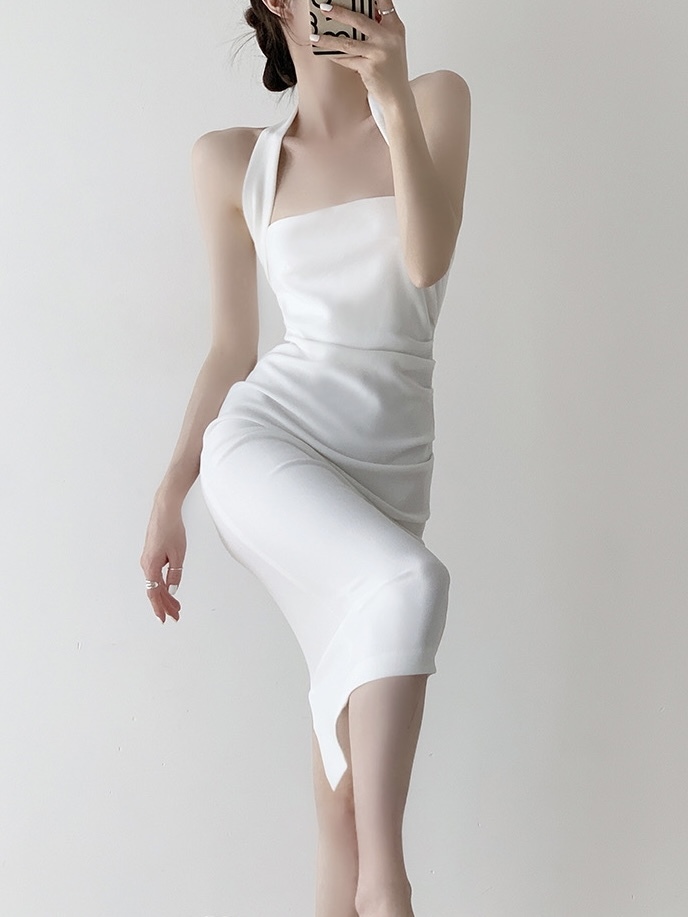 Celine Halter Neck Bodycon Dress-The Black Bow-