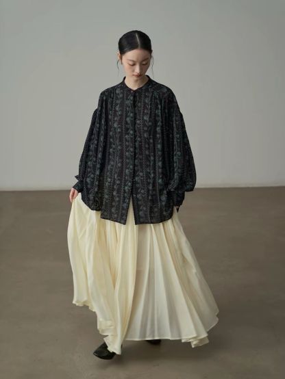 Yan Ding Flowy Voluminous Maxi Skirt