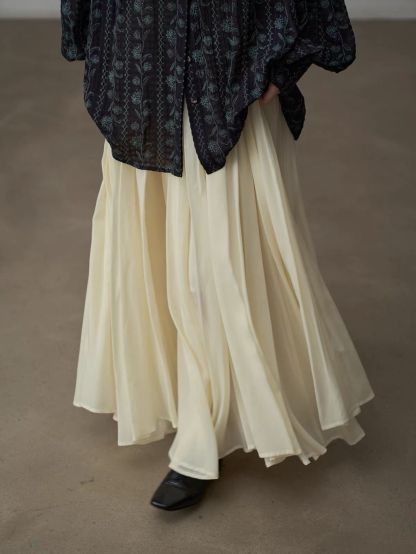 Yan Ding Flowy Voluminous Maxi Skirt