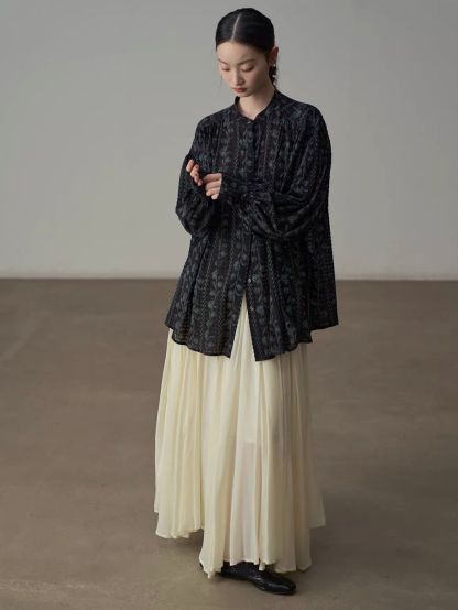 Yan Ding Flowy Voluminous Maxi Skirt