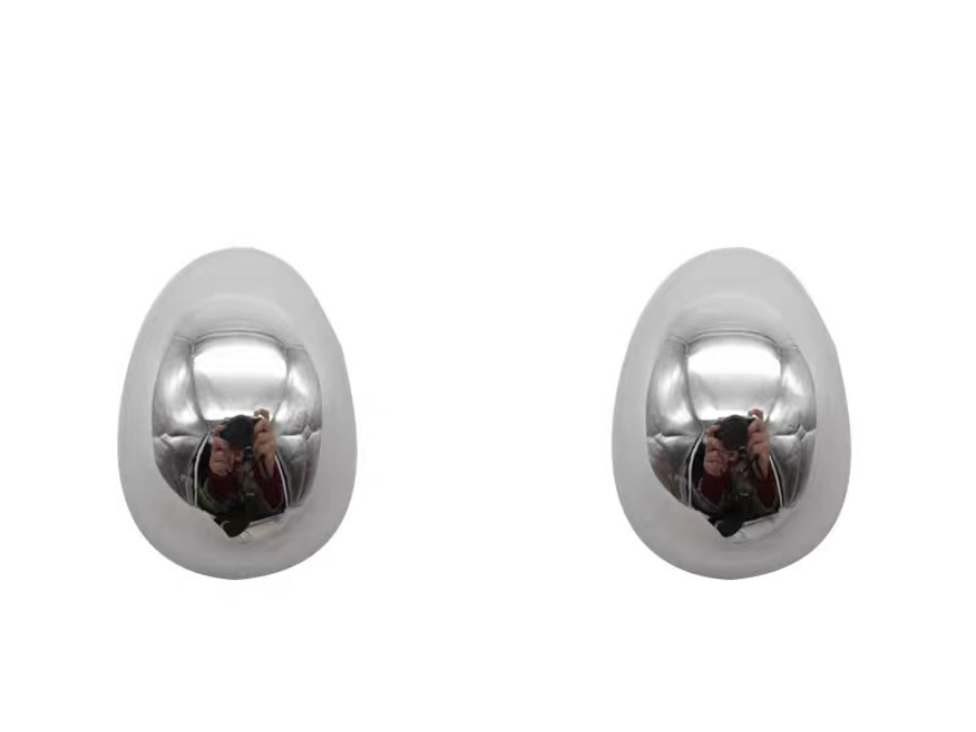 Metal Drops Ear Studs (Gold & Silver)-The Black Bow-