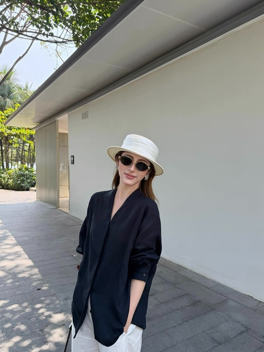 Fred Lyocell Linen Long Sleeve  Top