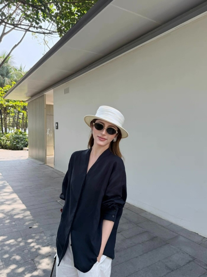 Fred Lyocell Linen Long Sleeve  Top