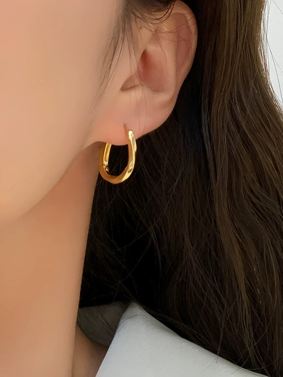 Lea Hoop Earrings-The Black Bow-
