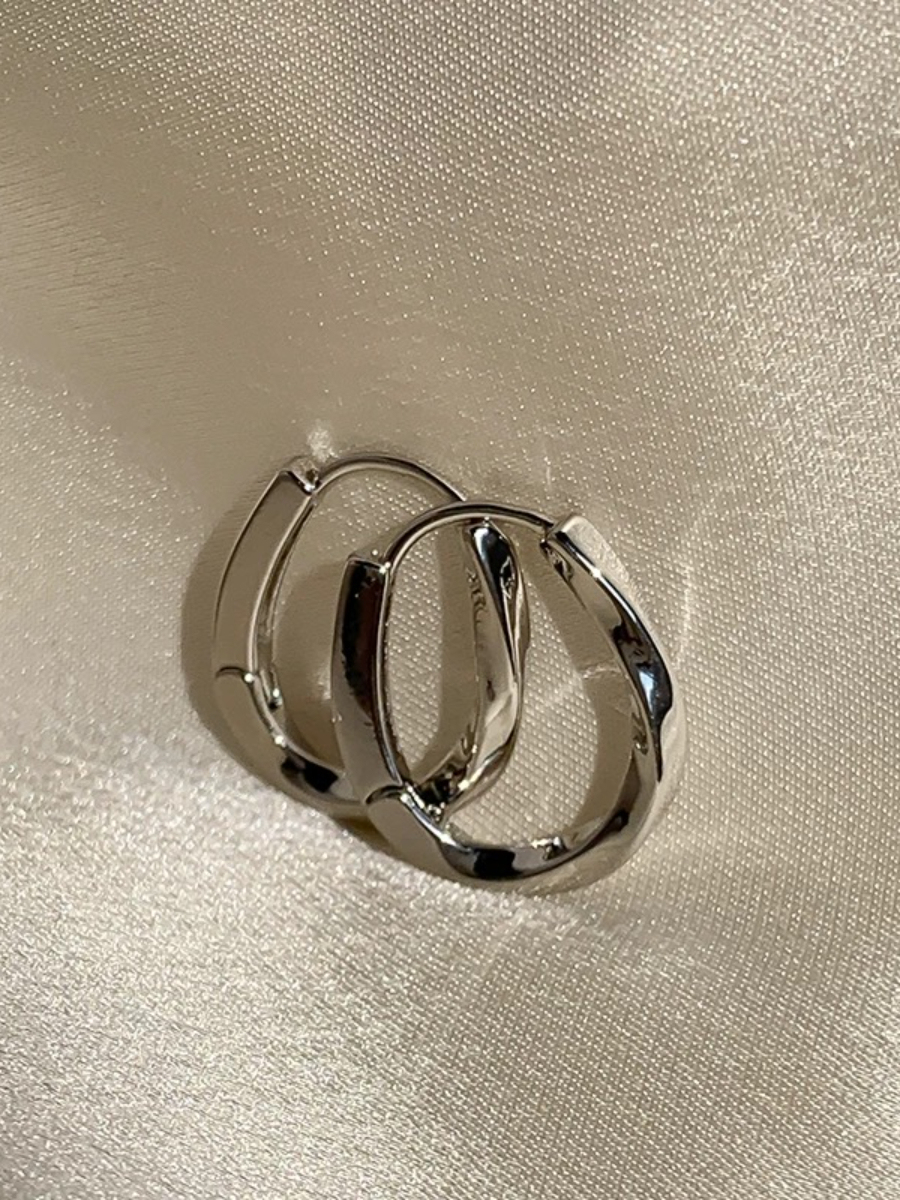 Lea Hoop Earrings-The Black Bow-