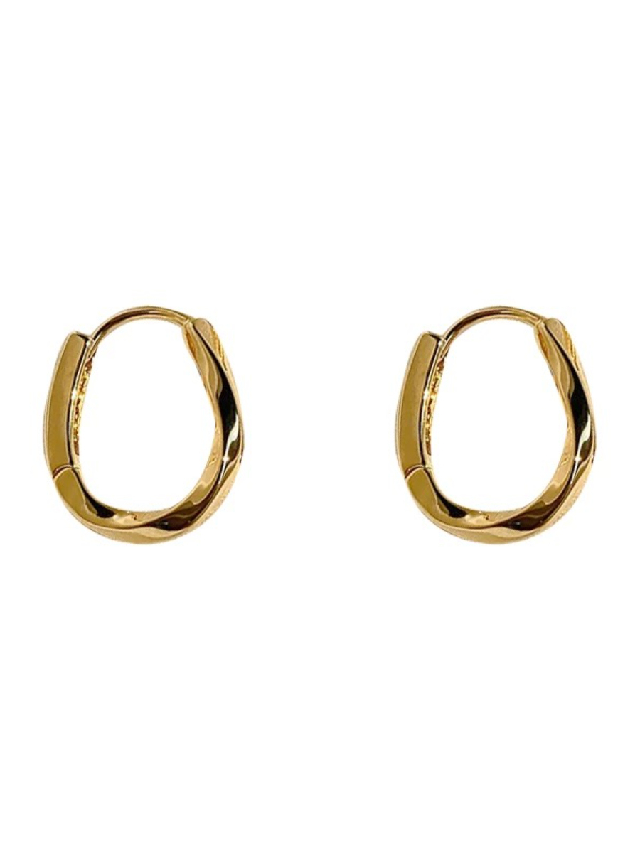 Lea Hoop Earrings-The Black Bow-