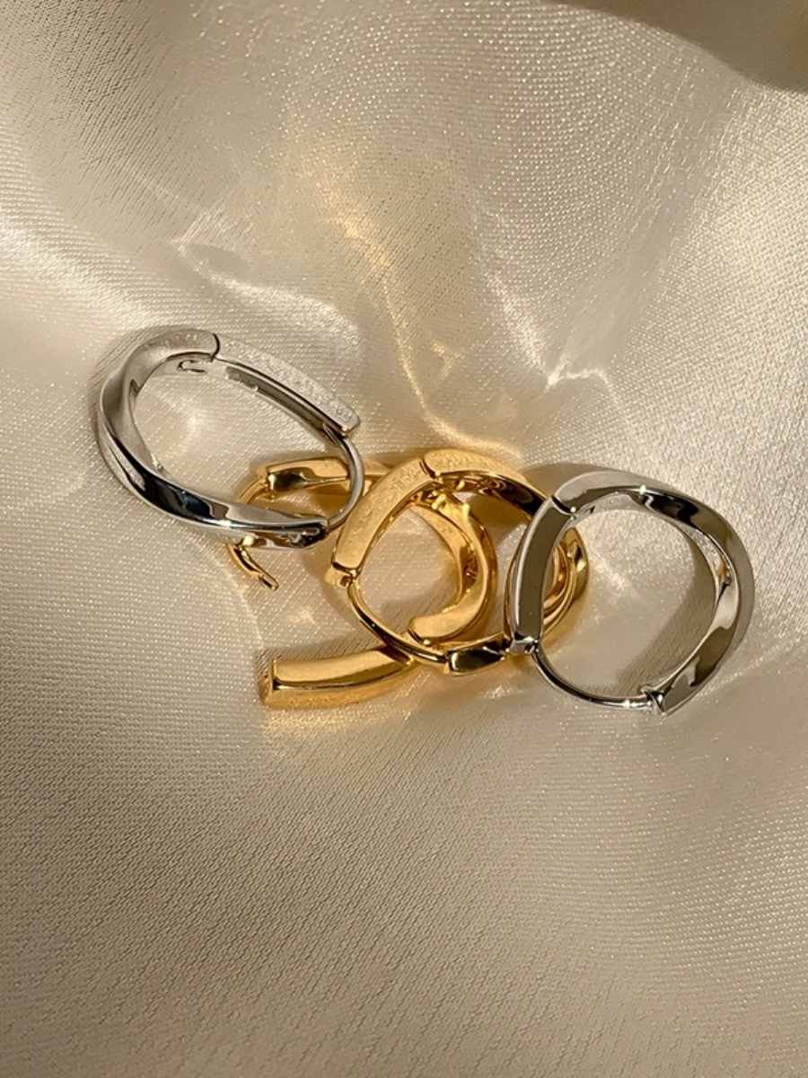 Lea Hoop Earrings-The Black Bow-