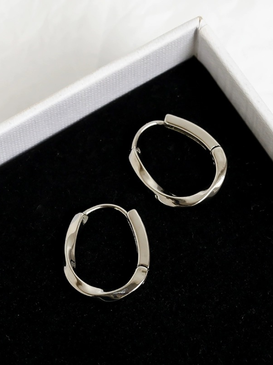 Lea Hoop Earrings-The Black Bow-