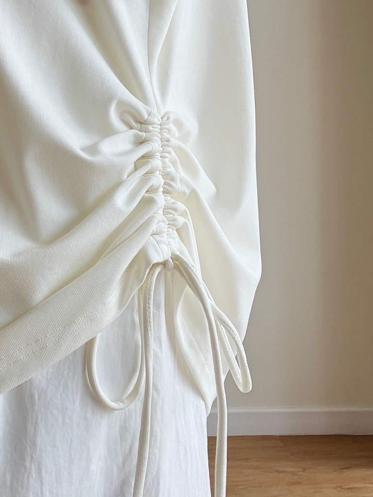 Minty Draw String Long Sleeve Top