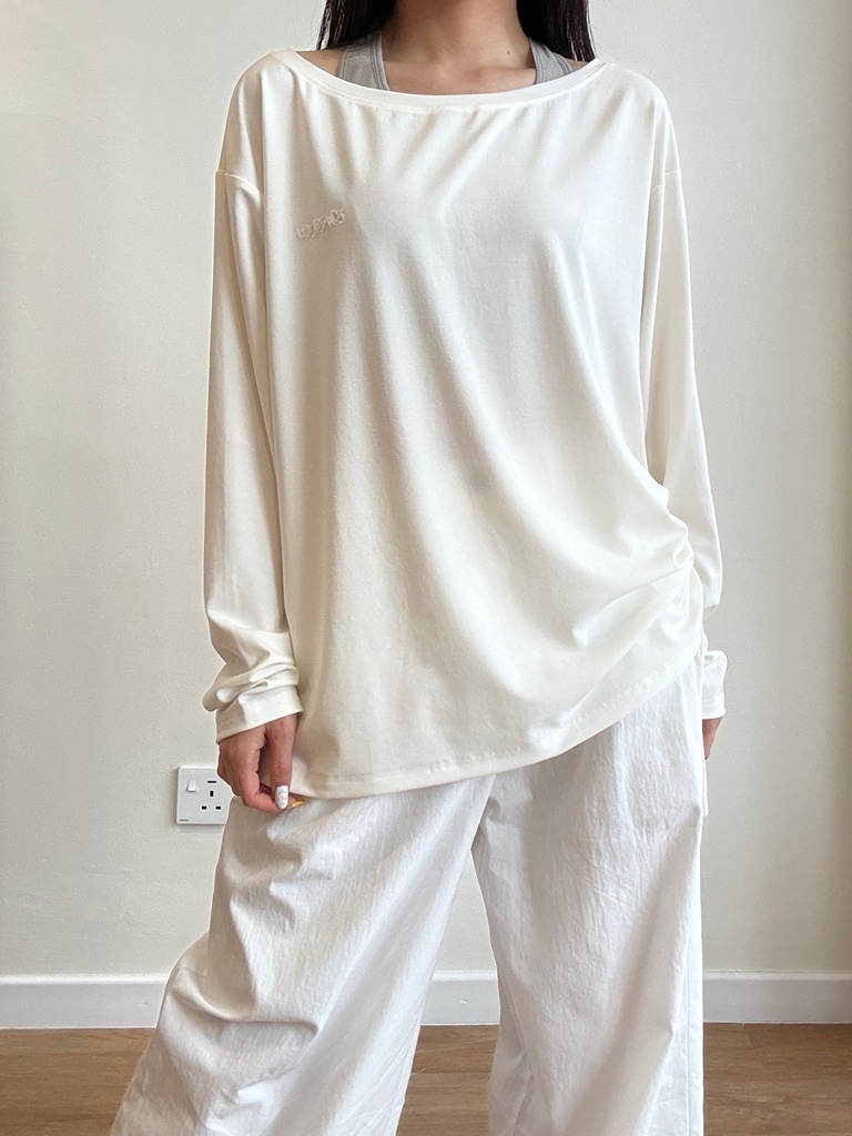 Minty Draw String Long Sleeve Top