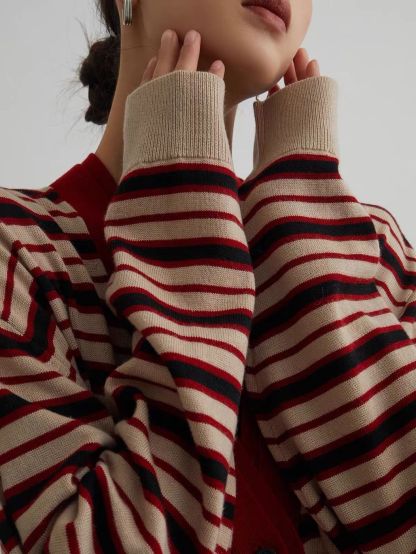 Ai Ba Retro-Stripe Knit Cami & Cardigan (Sold Seperately)