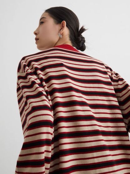 Ai Ba Retro-Stripe Knit Cami & Cardigan (Sold Seperately)