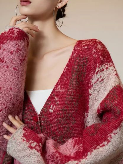 Ai Ceng Tie-Dye Knit Cardigan & Maxi Skirt (Sold Seperately)