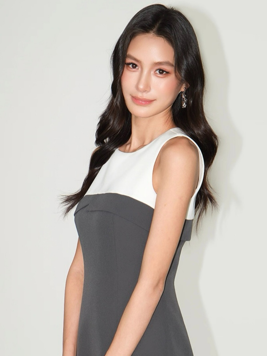 Frida Color Binding Mini Dress