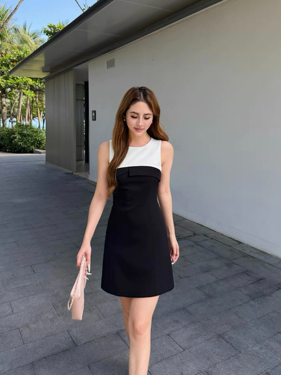 Frida Color Binding Mini Dress