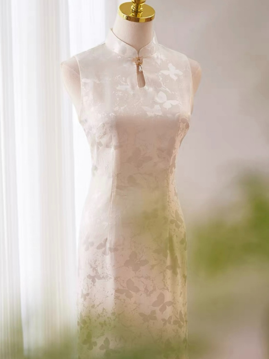 Ci Die Butterfly Printing Cheongsam