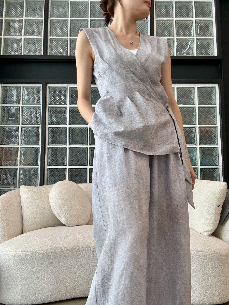 Chandel Wrap Top & Pants Set (PTS104)