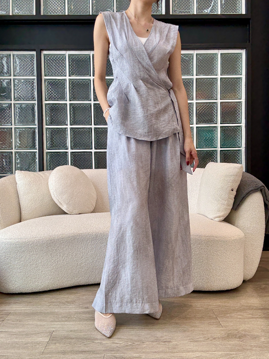 Chandel Wrap Top & Pants Set (PTS104)