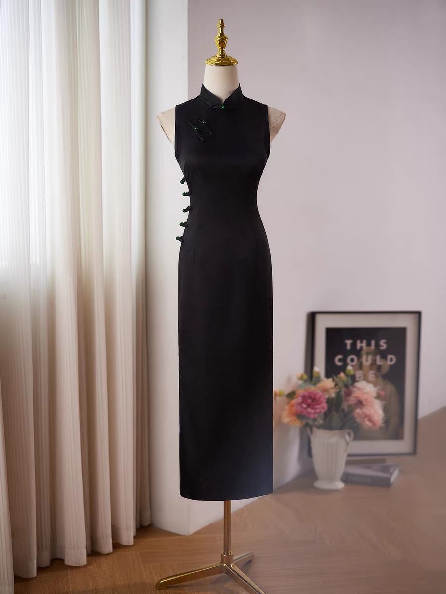 Ci Cheng Jacquard Sleeveless Cheongsam