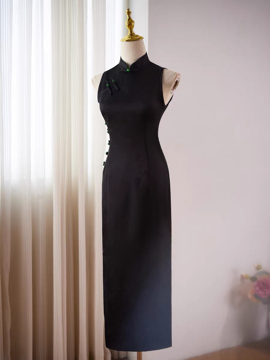 Ci Cheng Jacquard Sleeveless Cheongsam