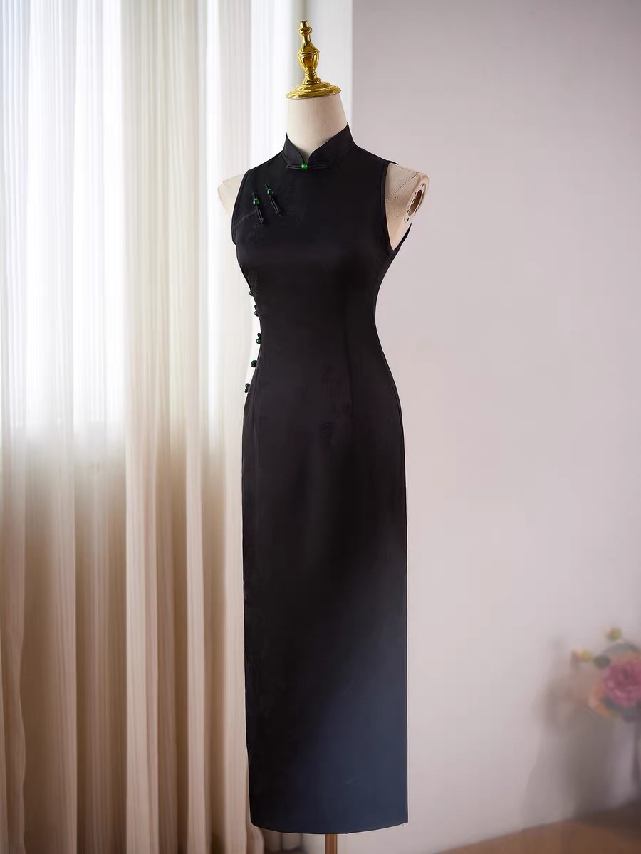 Ci Cheng Jacquard Sleeveless Cheongsam