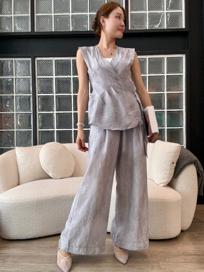 Chandel Wrap Top & Pants Set (PTS104)