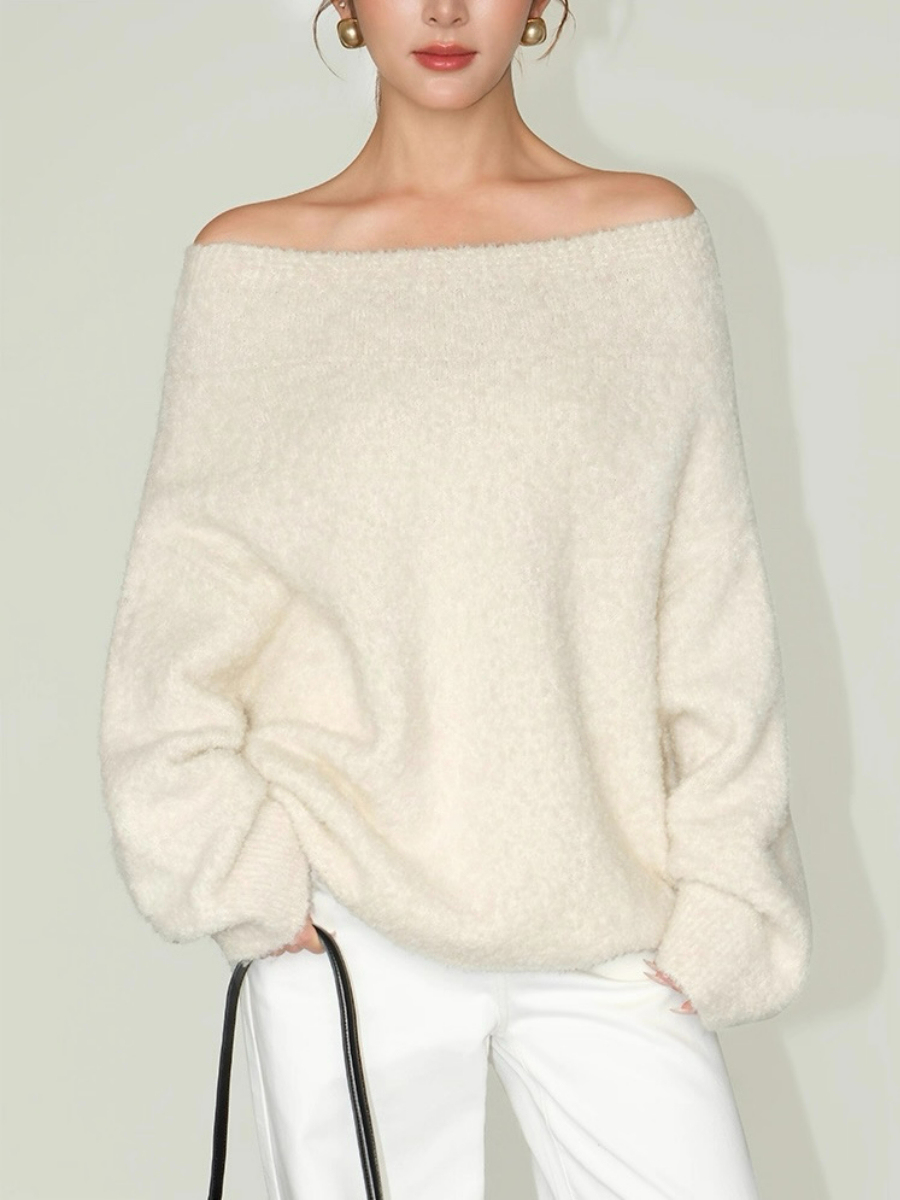 Francey One Shoulder Oversized Sweater