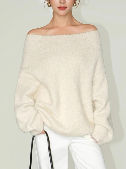 Francey One Shoulder Oversized Sweater
