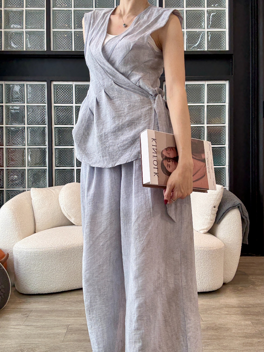 Chandel Wrap Top & Pants Set (PTS104)