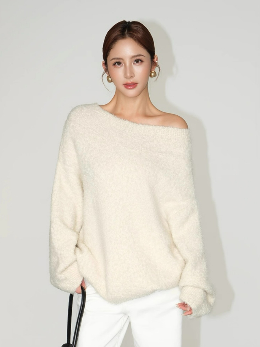 Francey One Shoulder Oversized Sweater