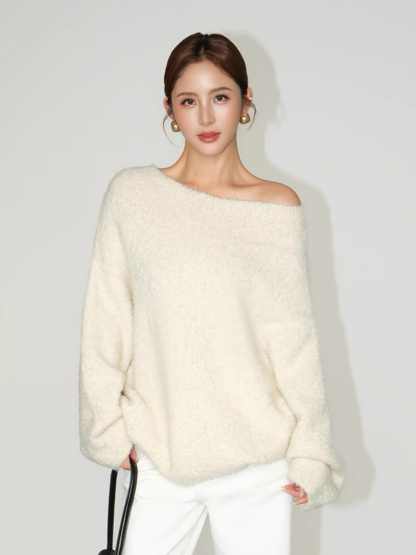Francey One Shoulder Oversized Sweater