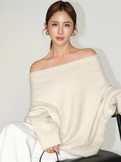 Francey One Shoulder Oversized Sweater