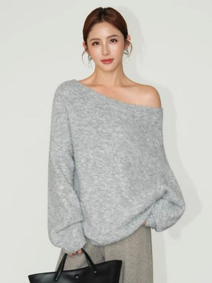 Francey One Shoulder Oversized Sweater