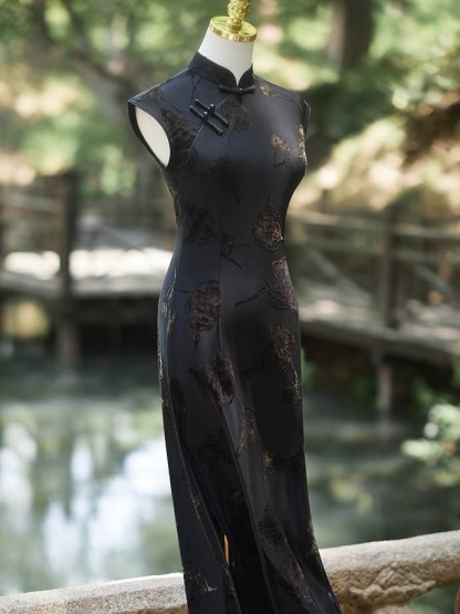 Ci Di Jacquard Sleeveless  Cheognsam