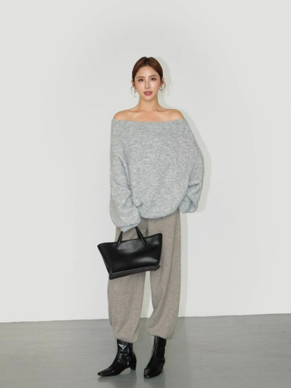 Francey One Shoulder Oversized Sweater