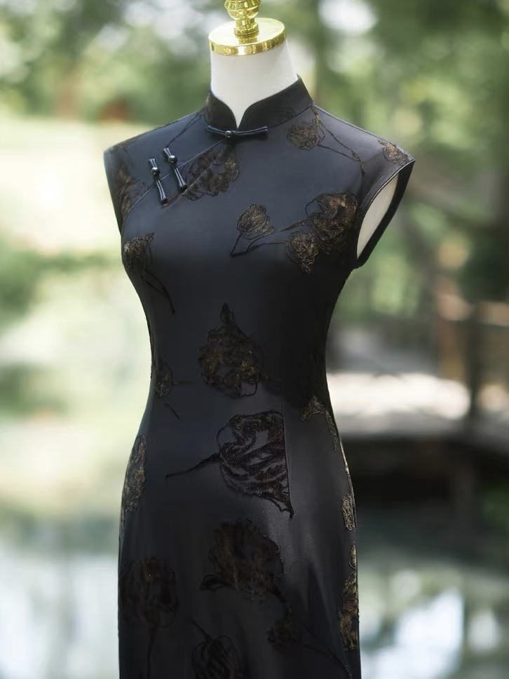 Ci Di Jacquard Sleeveless  Cheognsam