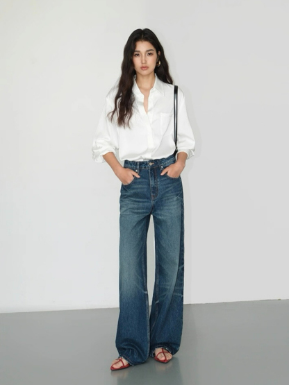 Fleta Satin Shirt with Pocket