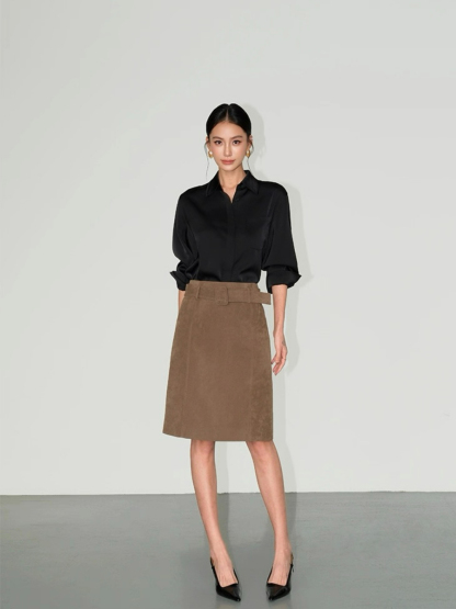 Fleta Satin Shirt with Pocket